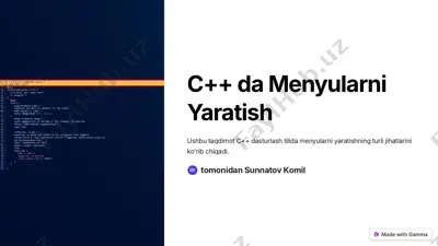 menyularni yaratish — PDF
