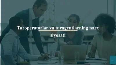 turoperatorlar va turagentlarning narx siyosati — PPTX