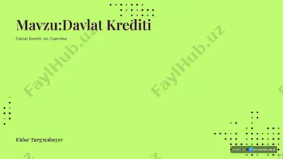 davlat krediti — PDF