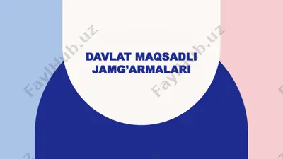 davlat maqsadli jamg'armalari — PDF