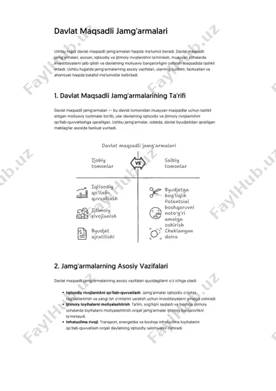 davlat maqsadli jamg'armalari — PDF
