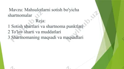 shartnomalar — PPTX