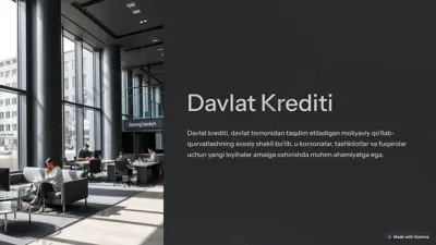 davlat krediti — PPTX