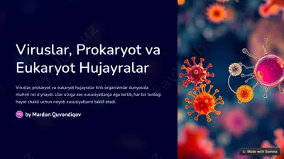 viruslar, prokaryot va eukaryot hujayralar — PDF