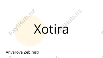 xotira — PDF