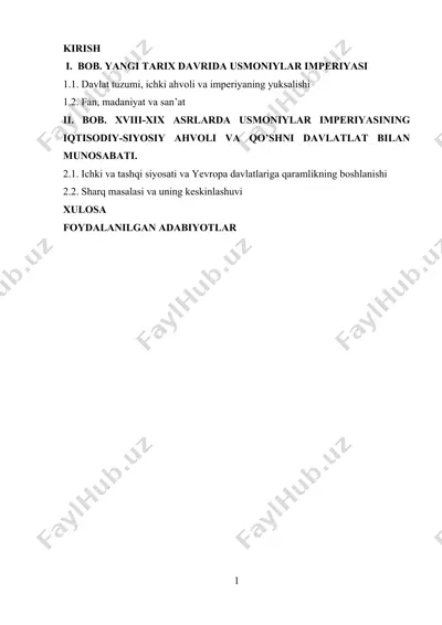 usmonli imperiyasi — DOCX