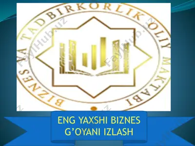 biznes gʻoyasi izlash — PPTX