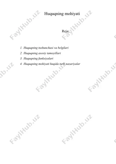 huquqning mohiyati — DOC