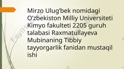 gemofiliya kasalligi haqida ma’lumotlar — PPTX