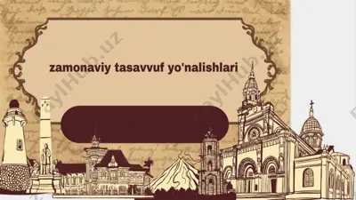 zamonaviy tasavvuf: asosiy yo'nalishlar va tendentsiyalar — PDF