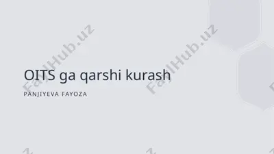 oits ga qarshi kurash — PPTX