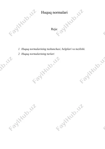 huquq normalari — DOC