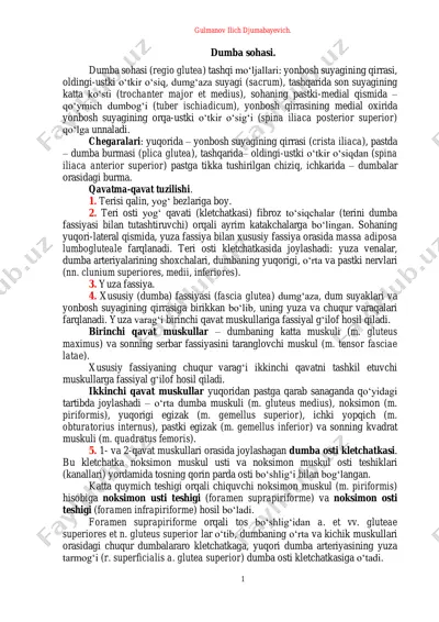 dumba sohasi — PDF