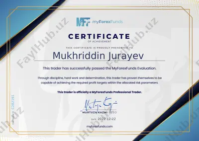 myforexfunds professional trader sertifikati — PDF