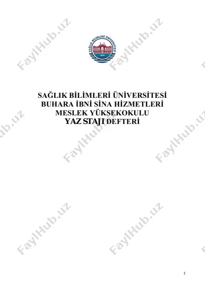 yaz stajı defteri — PDF