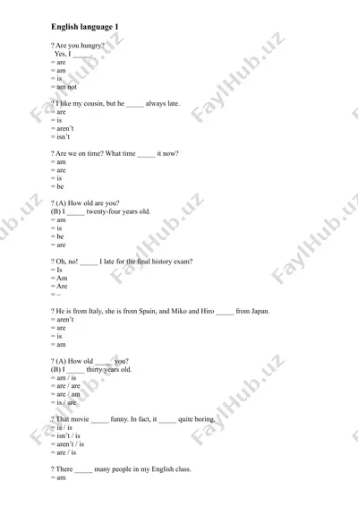 english language 1 — PDF