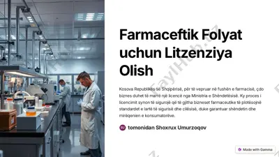 farmaceutik folyat uchun litzenziya olish — PDF