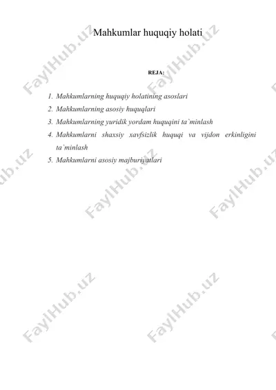 mahkumlar huquqiy holati — DOC