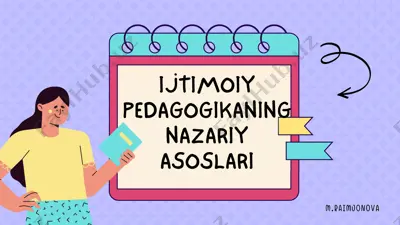 iutimoiy pedagogikaning nazariy asoslari — PDF