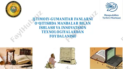 ijtimoiy-gumanitar fanlarni o‘qitish — PDF