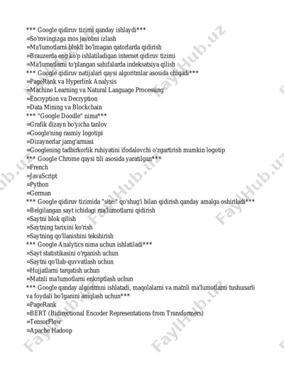google qidiruv tizimi — PDF