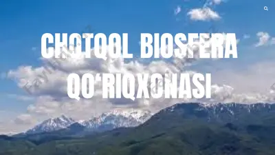 chotqol biosfera qo‘riqxonasi — PPTX