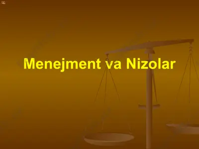 menejment va nizolar — PPTX