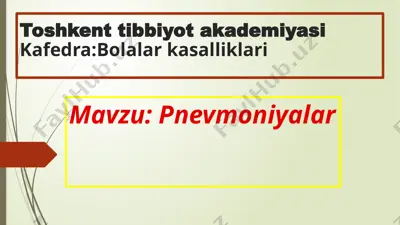 pnevmoniyalar — PPTX