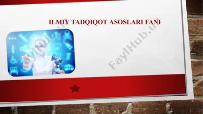 ilmiytadqiqotasoslarifani — PPTX
