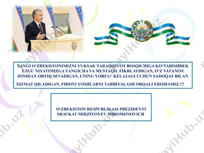 oʻzbekiston respublikasi prezidenti shavkat mirziyoyev miromonovich — PPTX