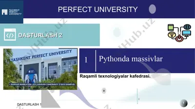 python massivlar — PPT