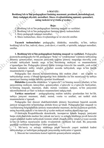 boshlang‘ich ta’lim pedagogikasi — DOCX