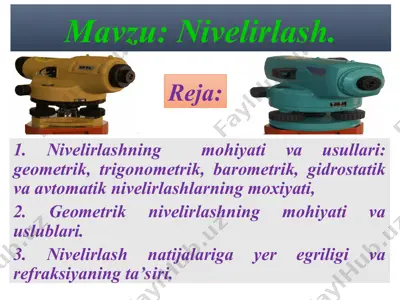 nivelirlash — PPT