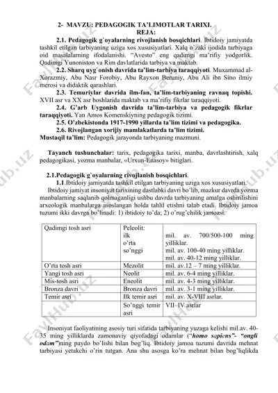 1945-1991-yillarda o‘zbekistonda ta’lim tizimi va pedagogika fani — DOCX