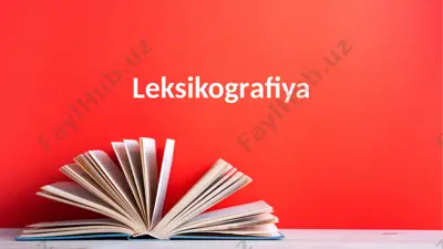 leksikografiya — PPTX