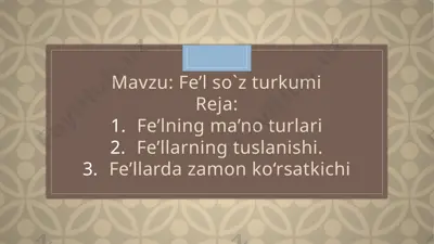 fe’lso`zturkumi — PPTX