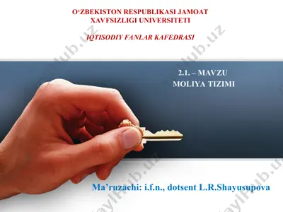 moliya tizimi — PPT