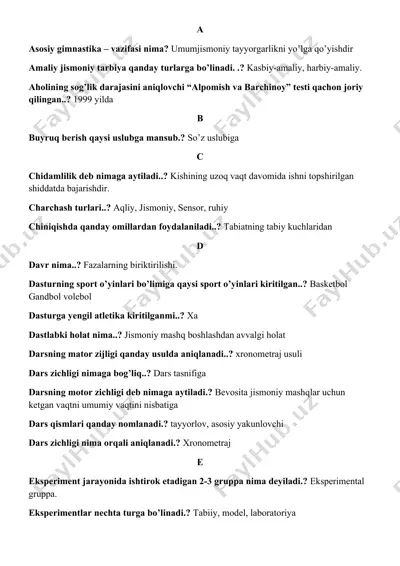 amaliy jismoniy tarbiya asoslari — DOCX