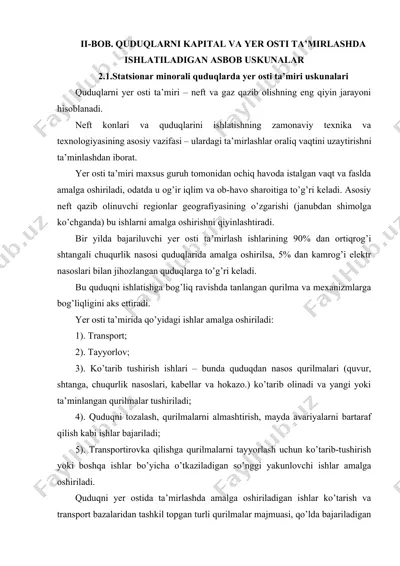 yer osti ta’mir uskunalari — DOCX