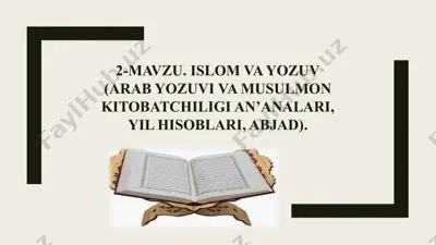 yozuvning paydo bo‘lishi va tarixiy ildizlari — PPTX