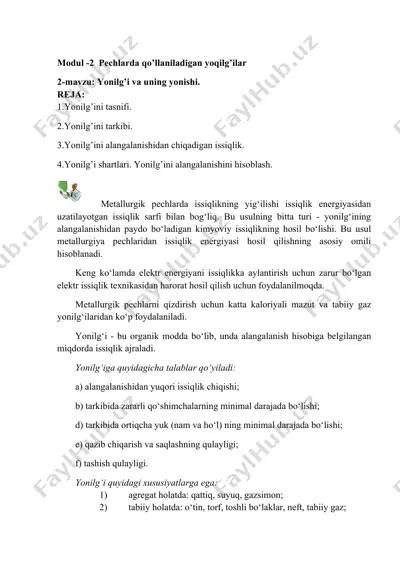 yonilg’i va uning yonishi — DOCX