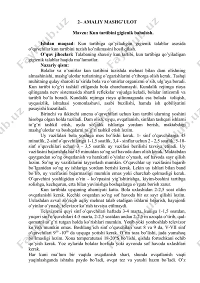 kun tartibini gigienik baholash — DOCX