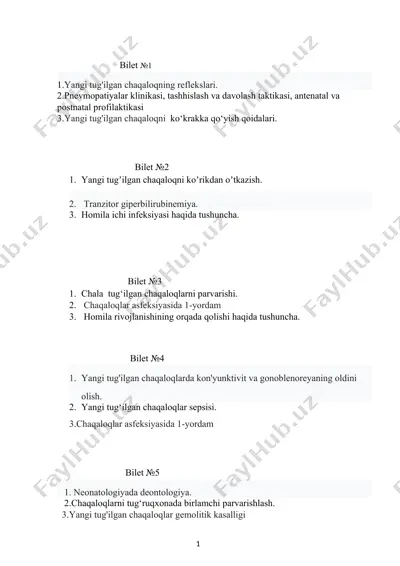 neonatologiyada deontologiya — DOCX