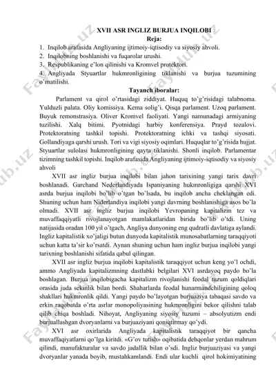 xvii asr ingliz burjua inqilobi — DOCX