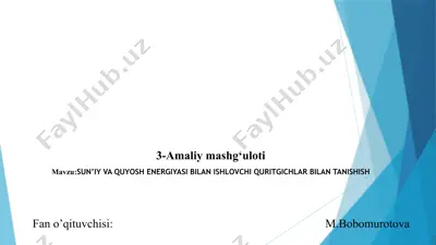 amaliy mashg‘ulot — PPTX