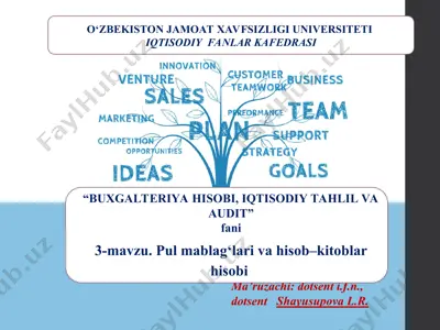 buxgalteriya hisobi, iqtisodiy tahlil va audit — PPT