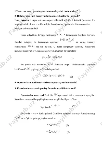 tasavvur nazariyasi — DOCX
