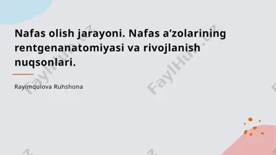 nafas oluvchi sistem — PPTX