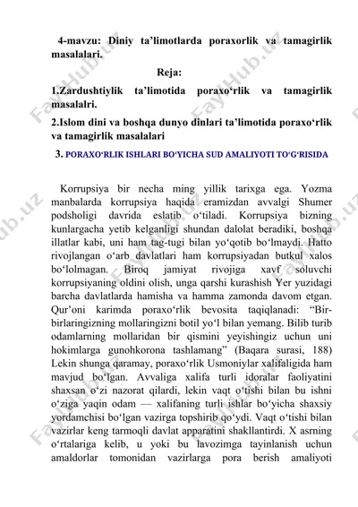 korrupsiya va unga qarshi kurashish — DOCX