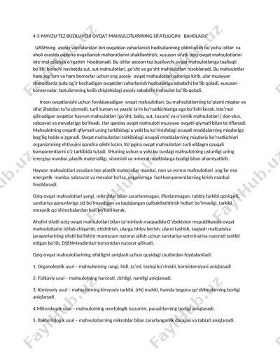 tez buziluvchi ovqat mahsulotlari — DOCX